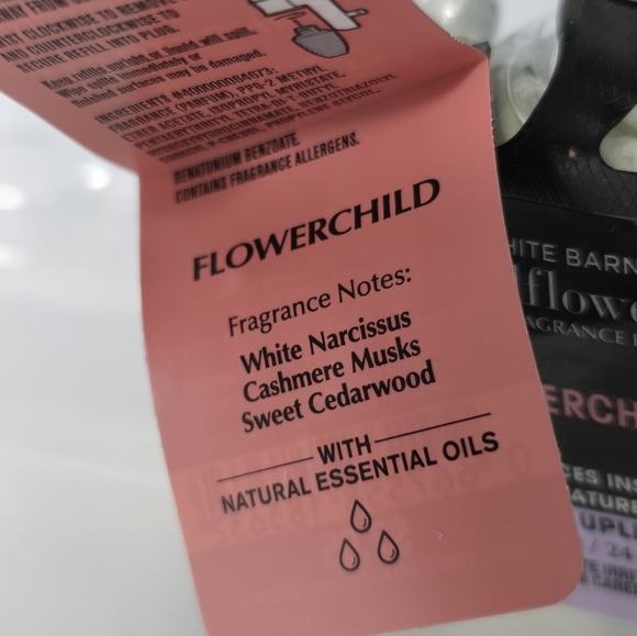 white barn bATH & BODY WORKS WALLFLOWER refills flowerchild lot OF 2 NWT - Picture 2 of 2